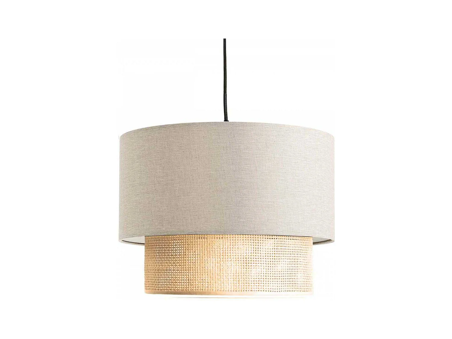 Suspension en tissu effet lin Nature