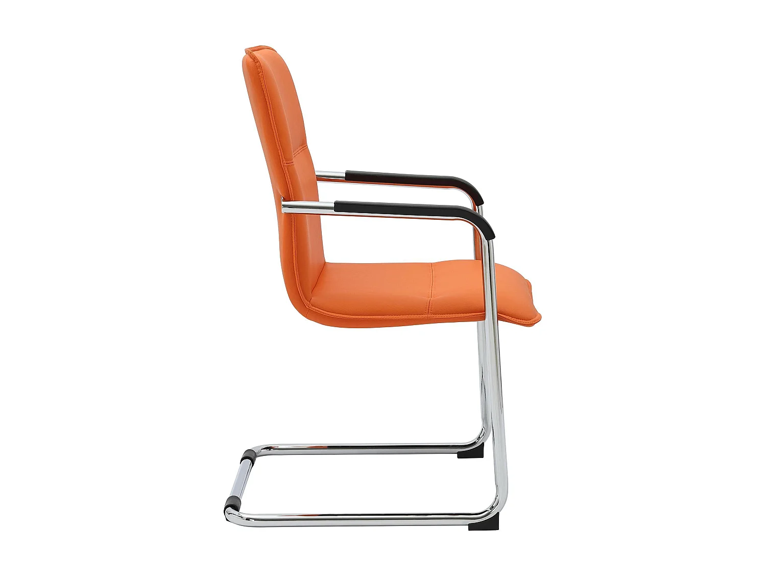 Lot de 2  chaises oscillantes - Similicuir & Nature - Orange - Seattle