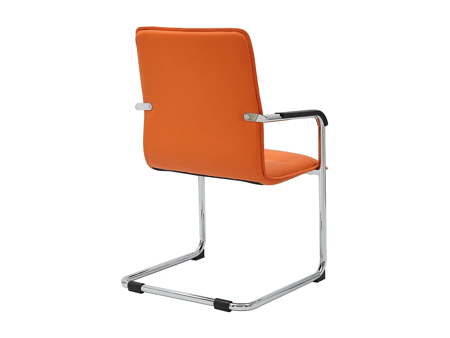Lot de 2  chaises oscillantes - Similicuir & Nature - Orange - Seattle
