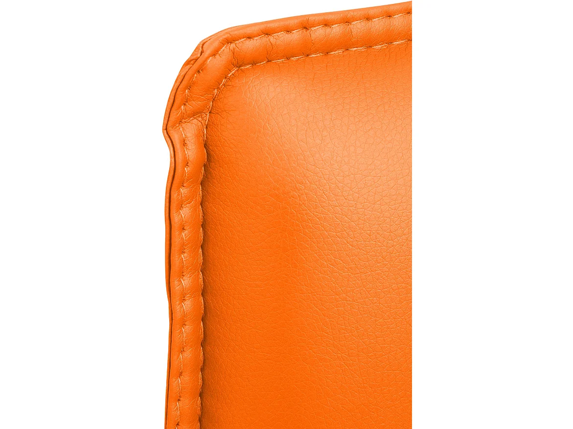 Freischwinger Stuhl - Kunstleder - orange - Seattle
