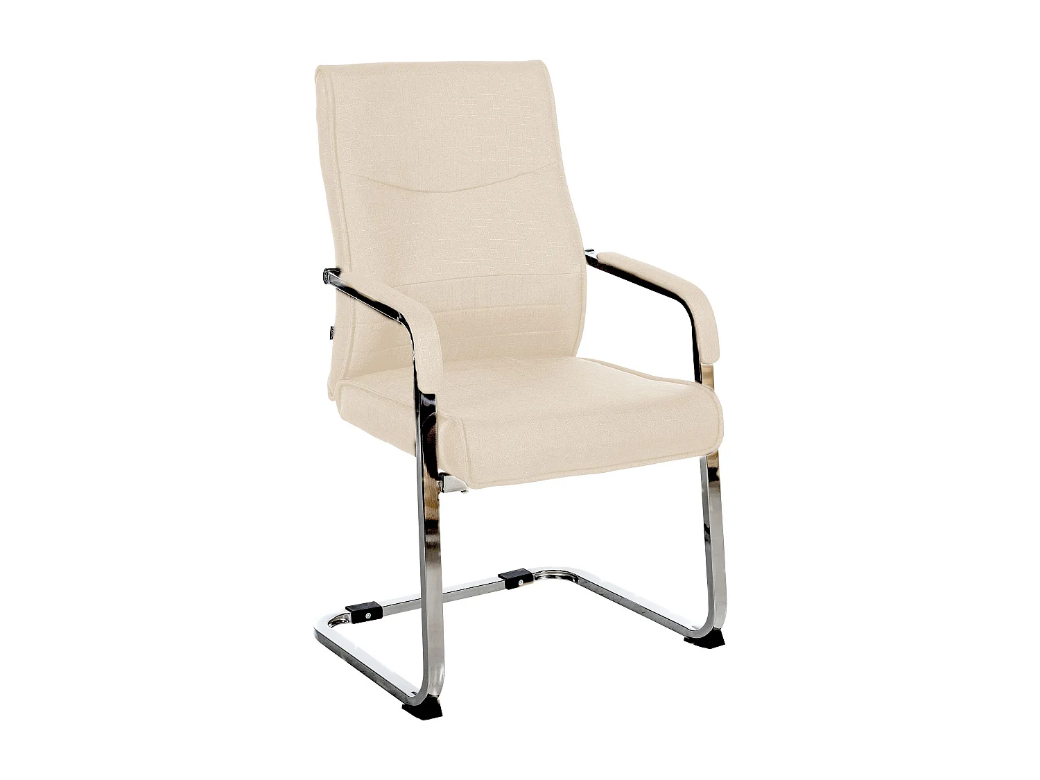 Freischwinger Stuhl - Stoff - creme - Hobart