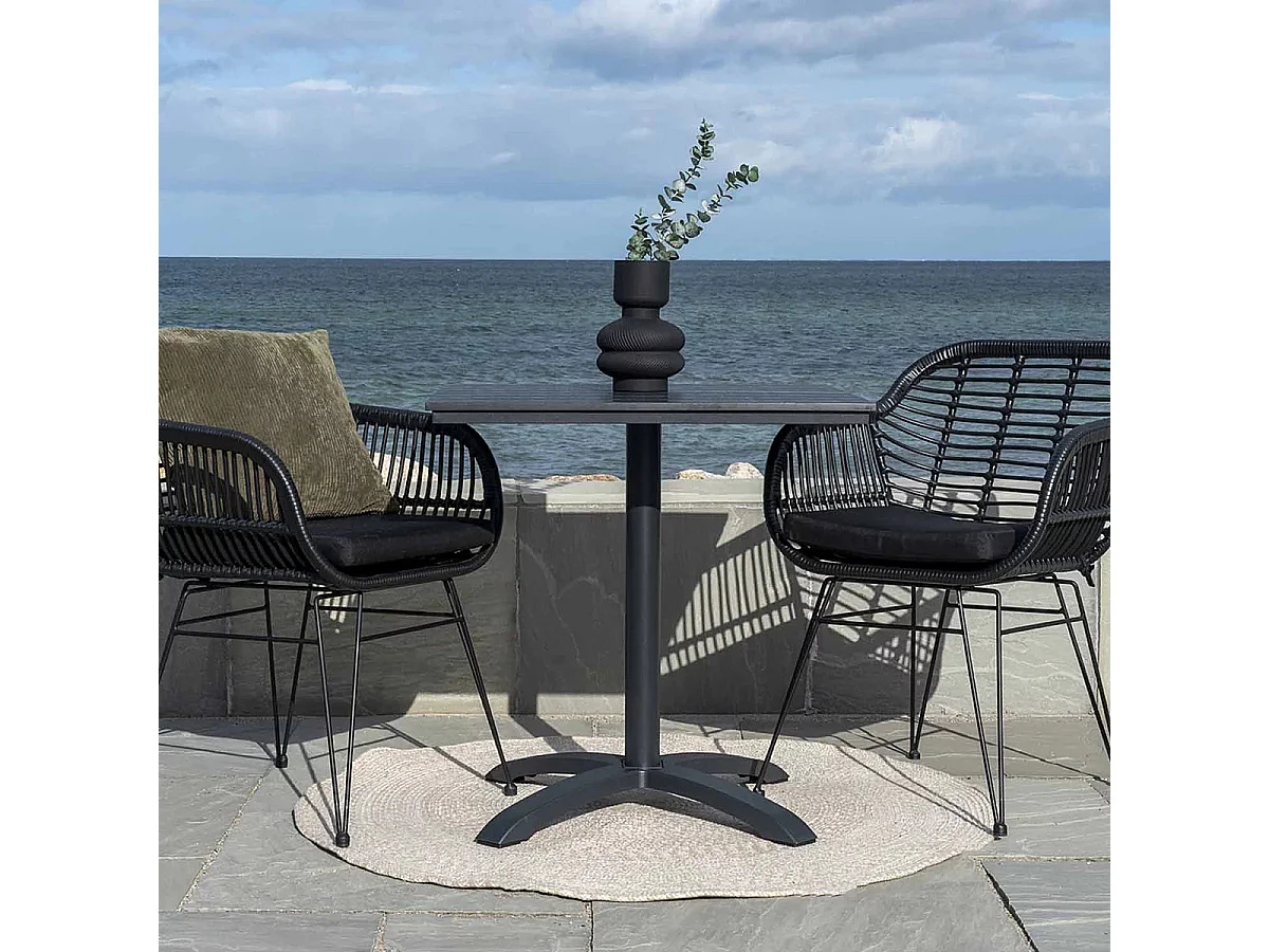 Mesa de exterior cuadrada pequeña CHICAGO de 70 cm