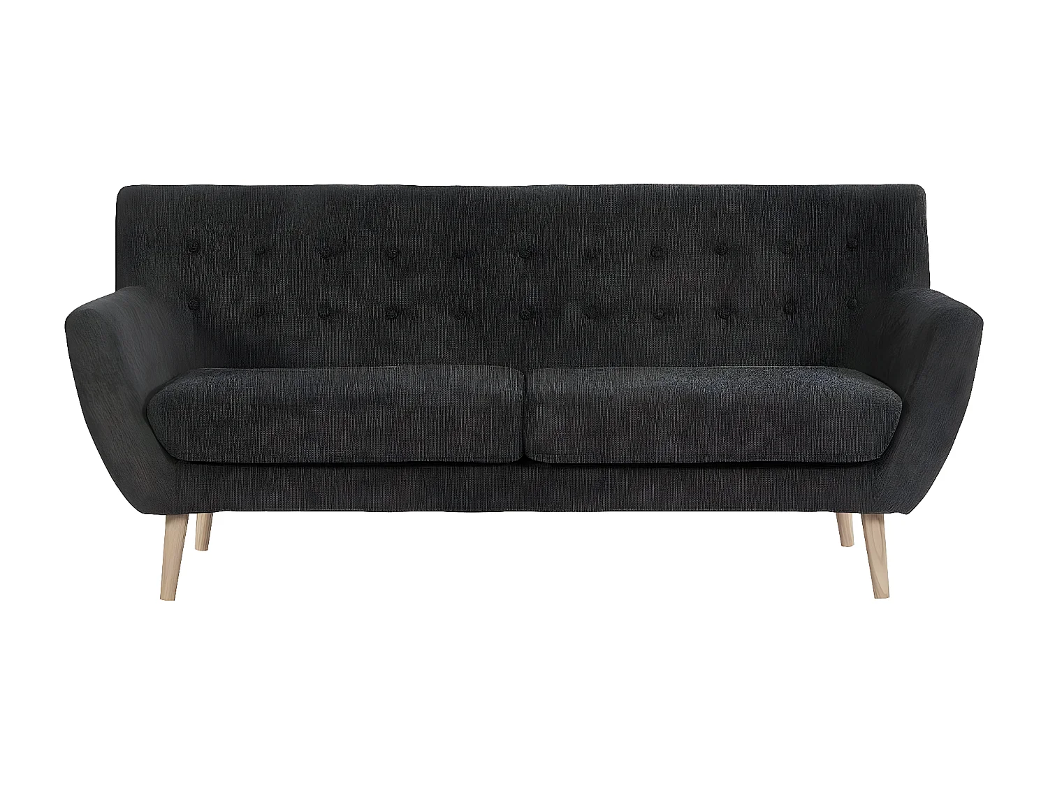 Monte canapé 3 personnes gris foncé.