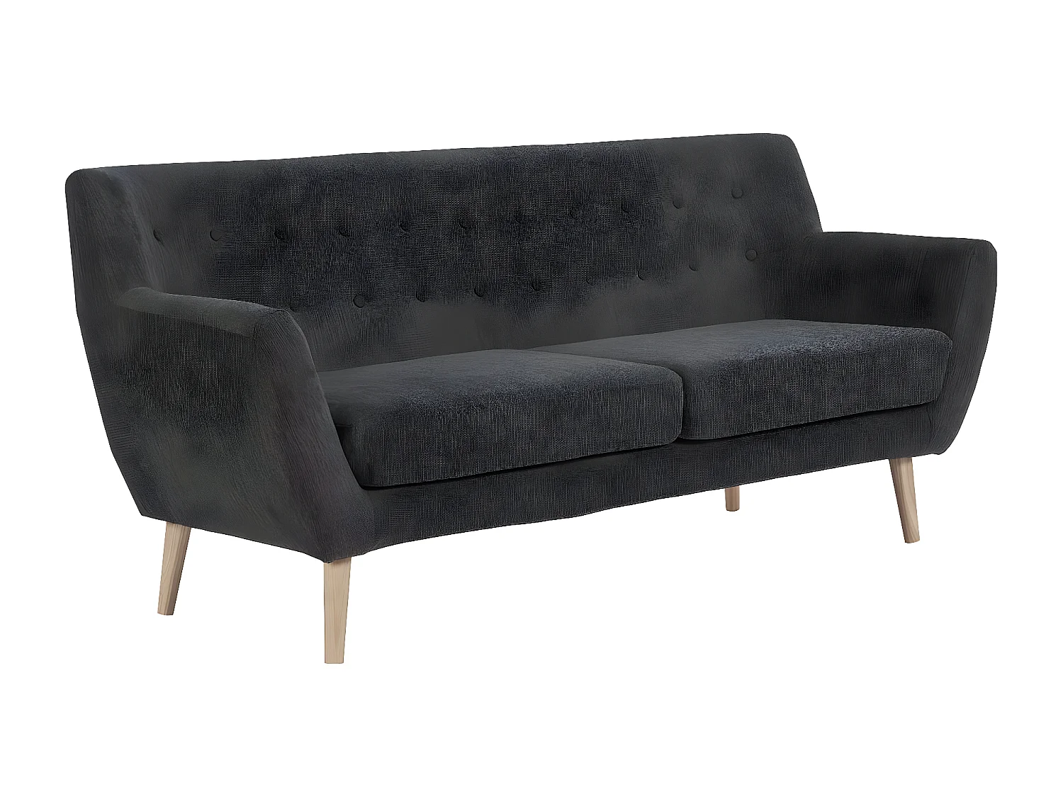 Monte canapé 3 personnes gris foncé.