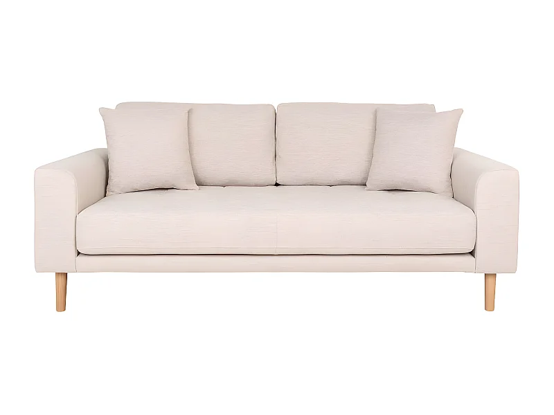 Lido canapé 2,5 personnes avec 2 coussins sable.