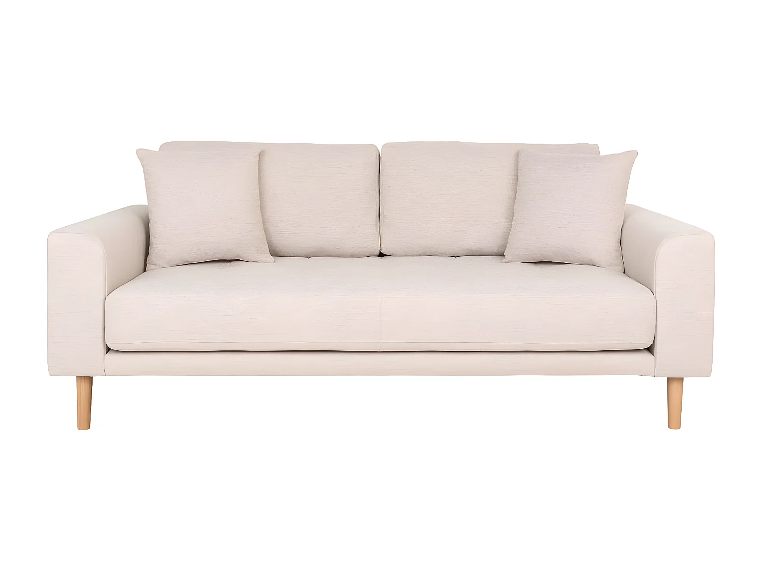 Lido bank 2,5 persoons met 2 kussens zandkleurig.