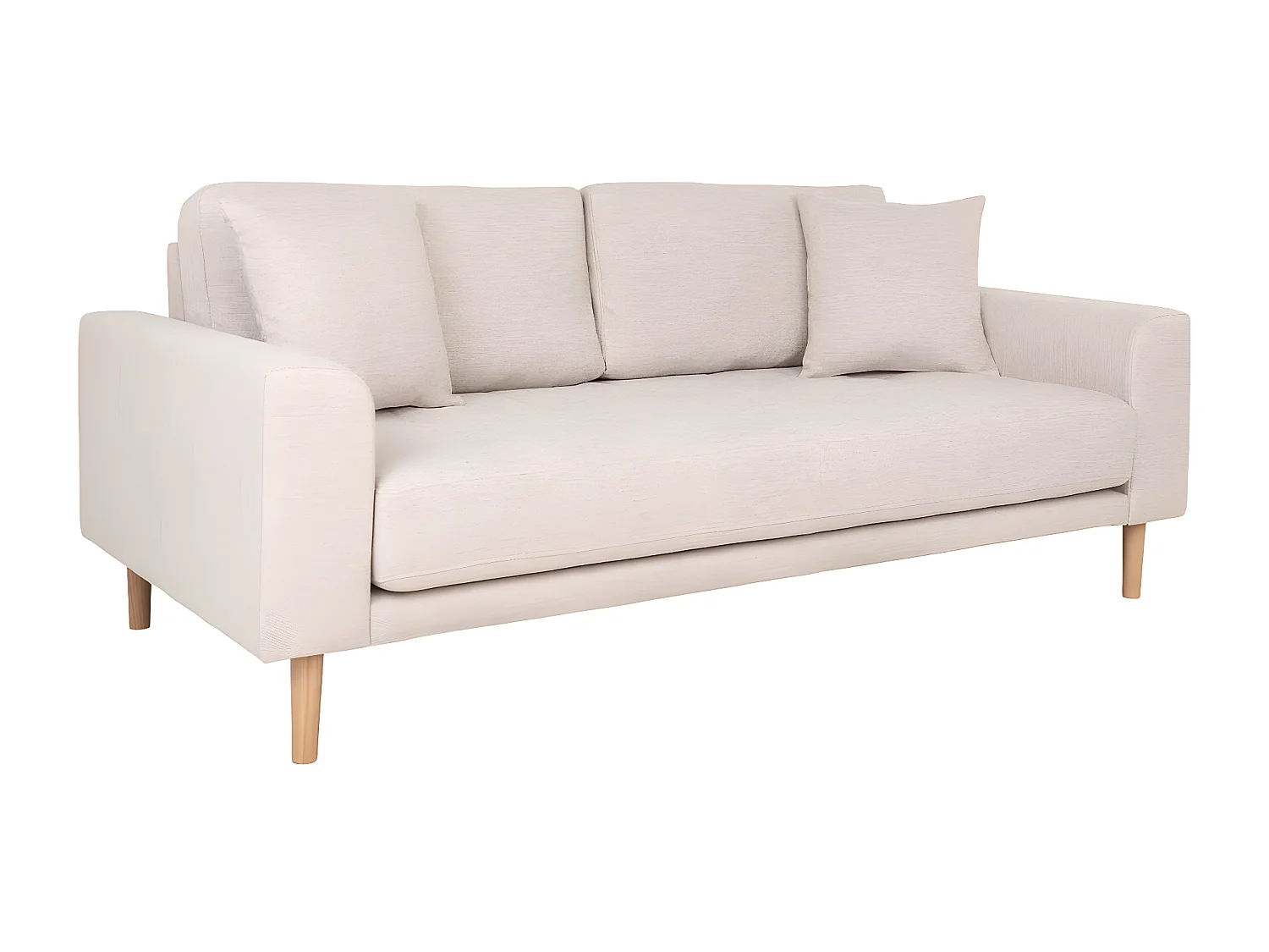 Lido bank 2,5 persoons met 2 kussens zandkleurig.