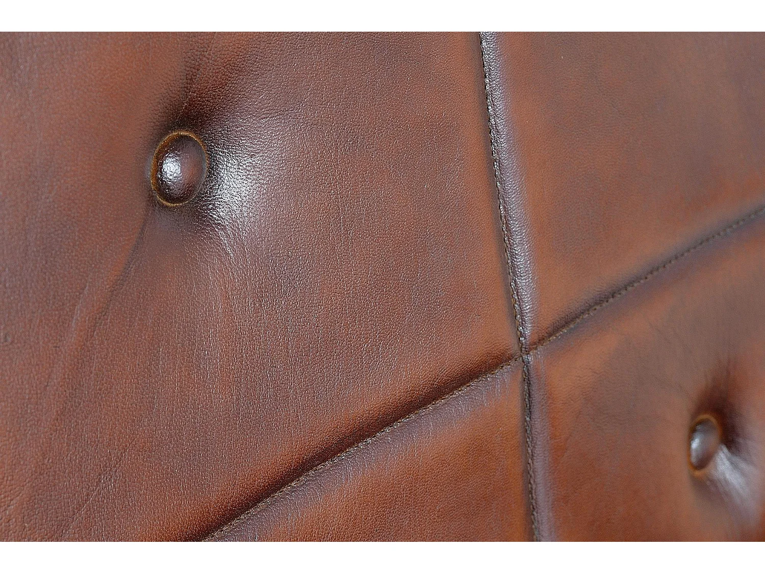 Brauner Sessel aus Leder und Metall