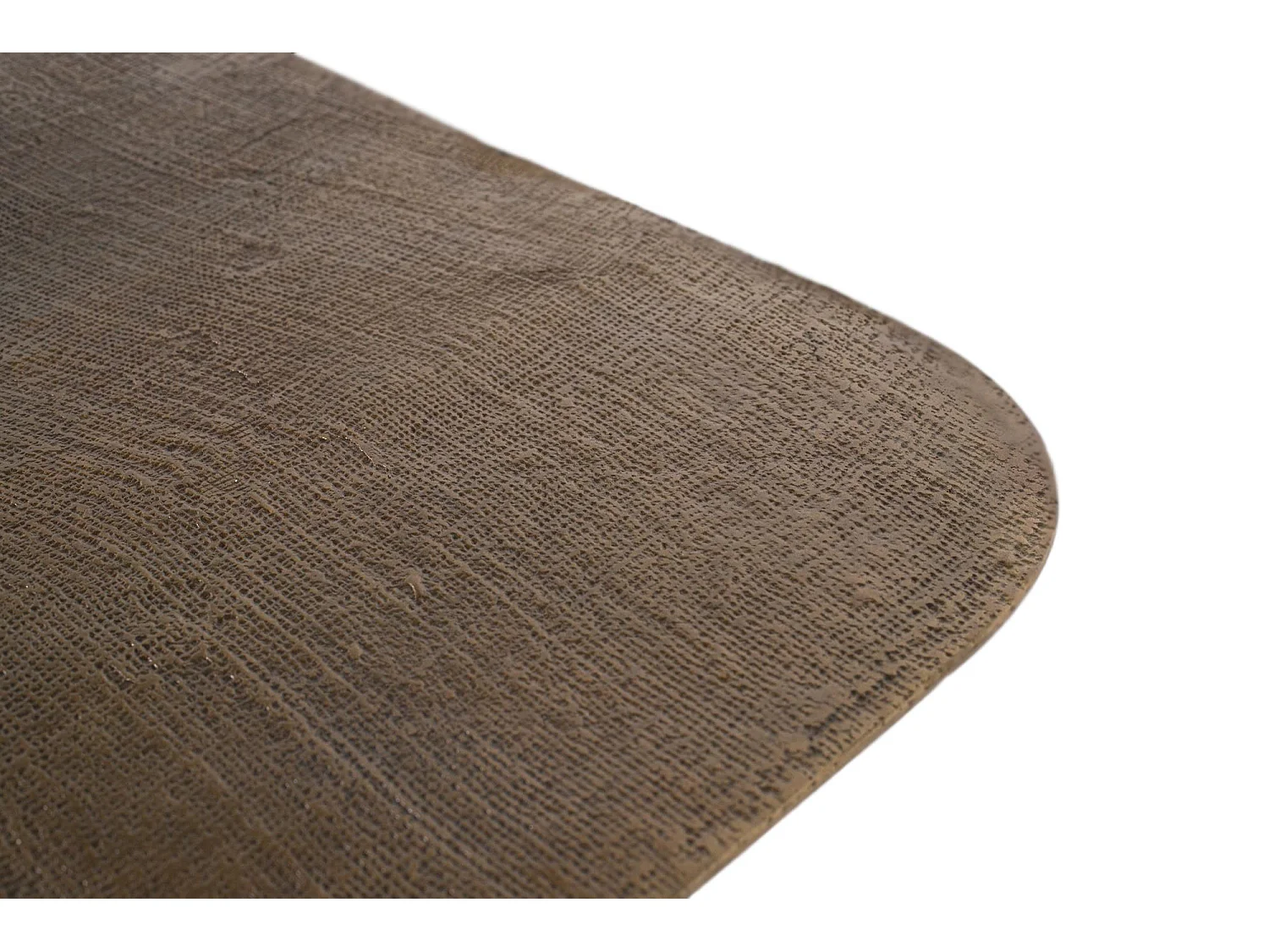 Table centrale avec base en fer et plateau en aluminium