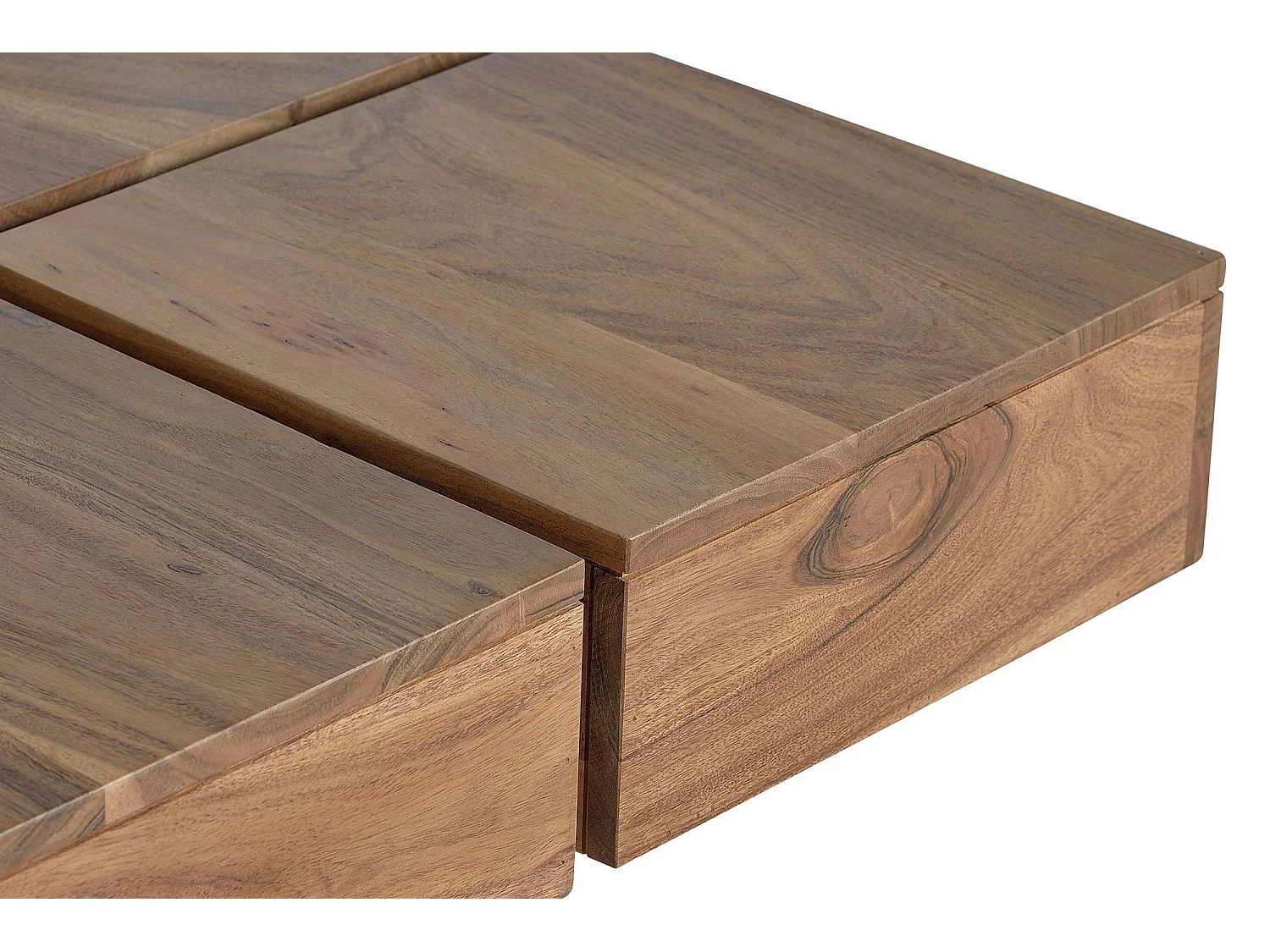 Salontafel van natuurlijk acaciahout 80x80x30 cm