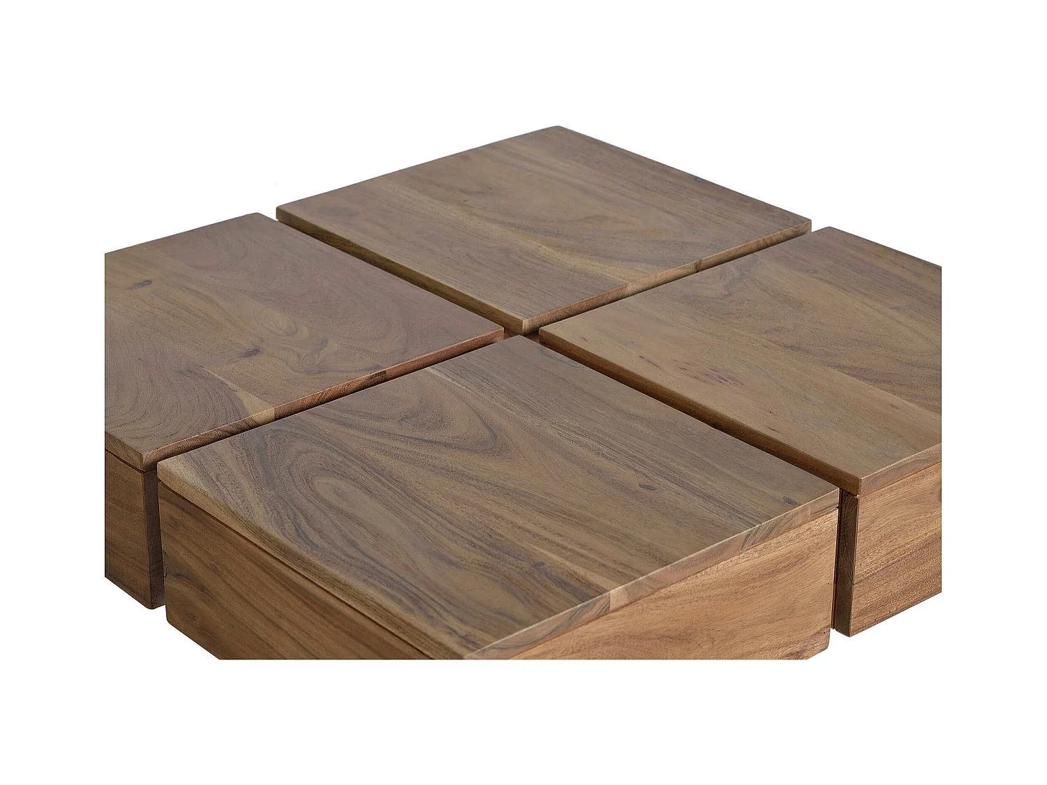 Table basse en bois d'acacia