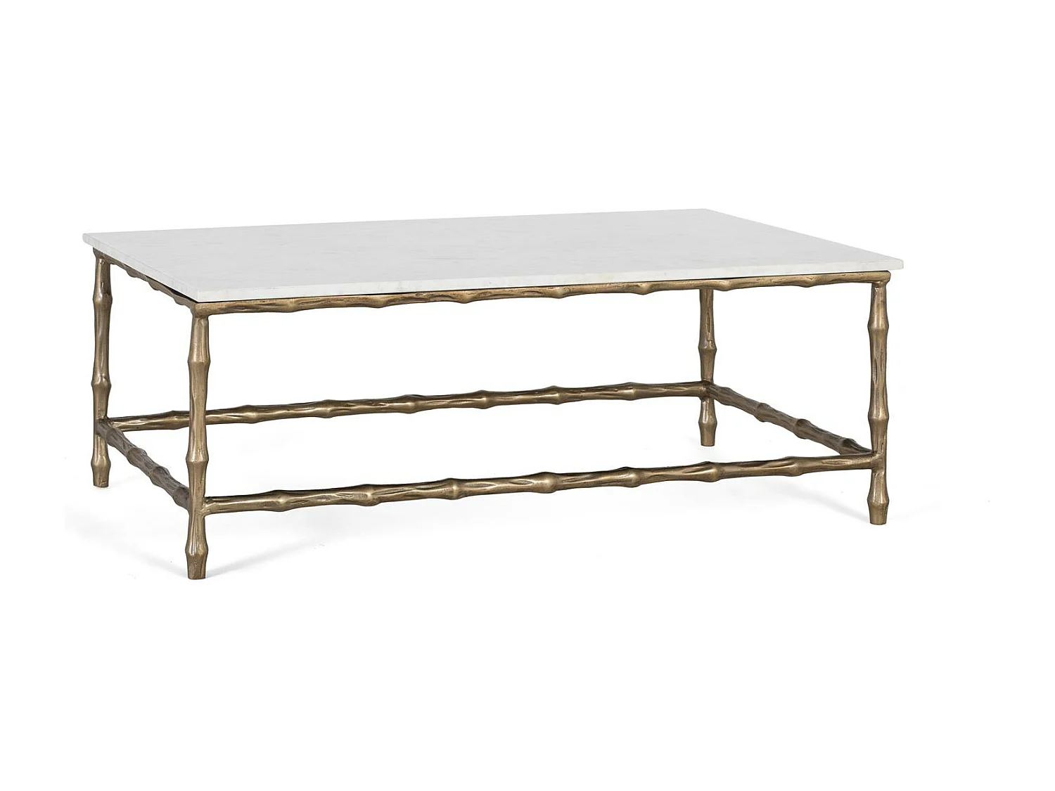 Table centrale avec base en métal et plateau en marbre