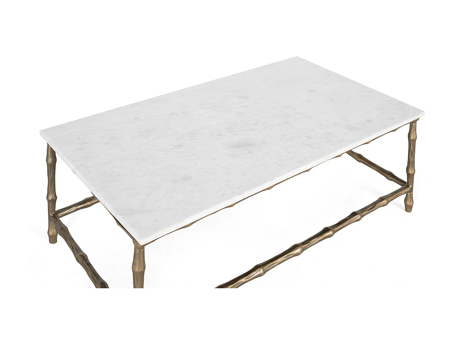 Table centrale avec base en métal et plateau en marbre