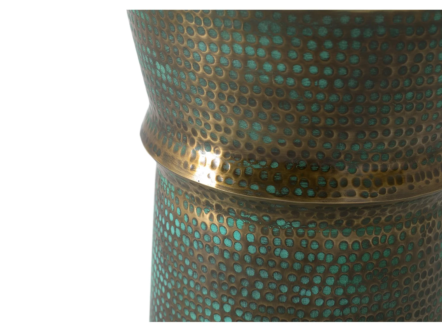 Beistelltisch aus Eisen in gealtertem Grün