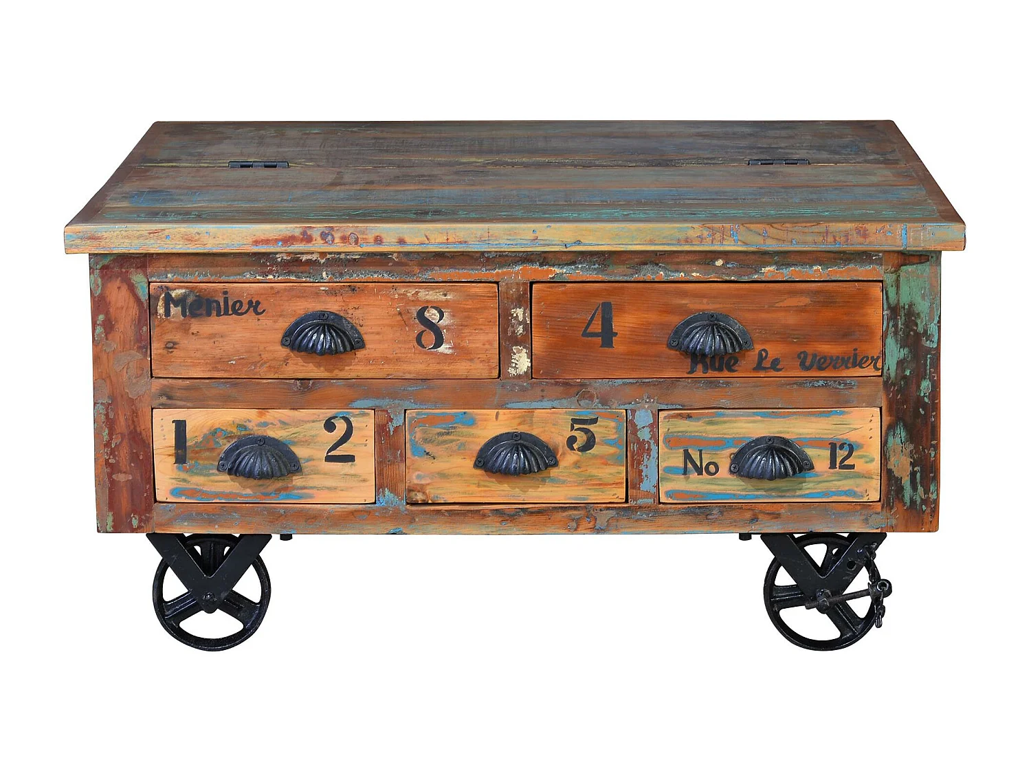 Couchtisch aus recyceltem Holz