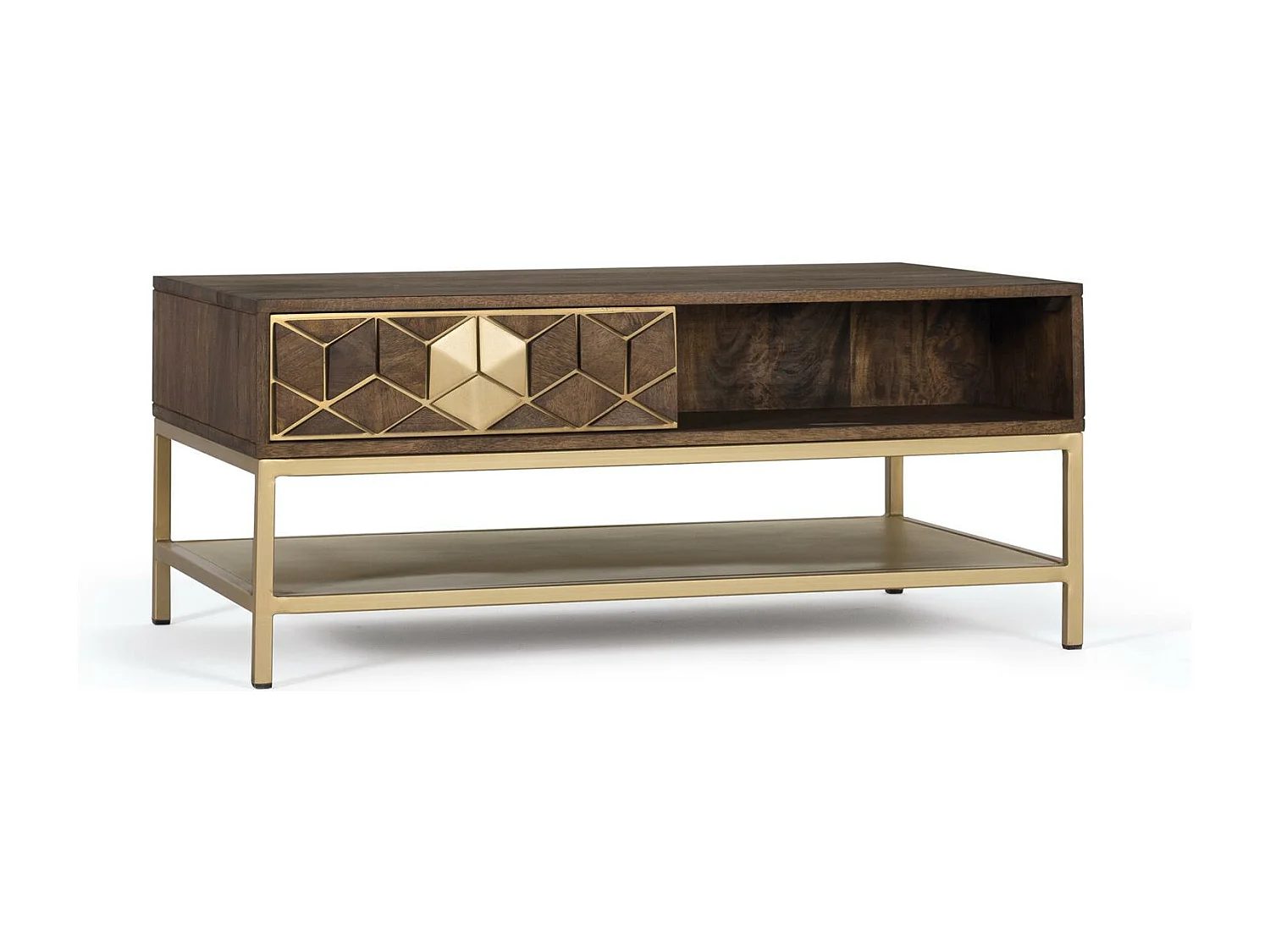 MESA DE CENTRO MADERA MANGO Marrón.Giner y Colomer 43x60x100