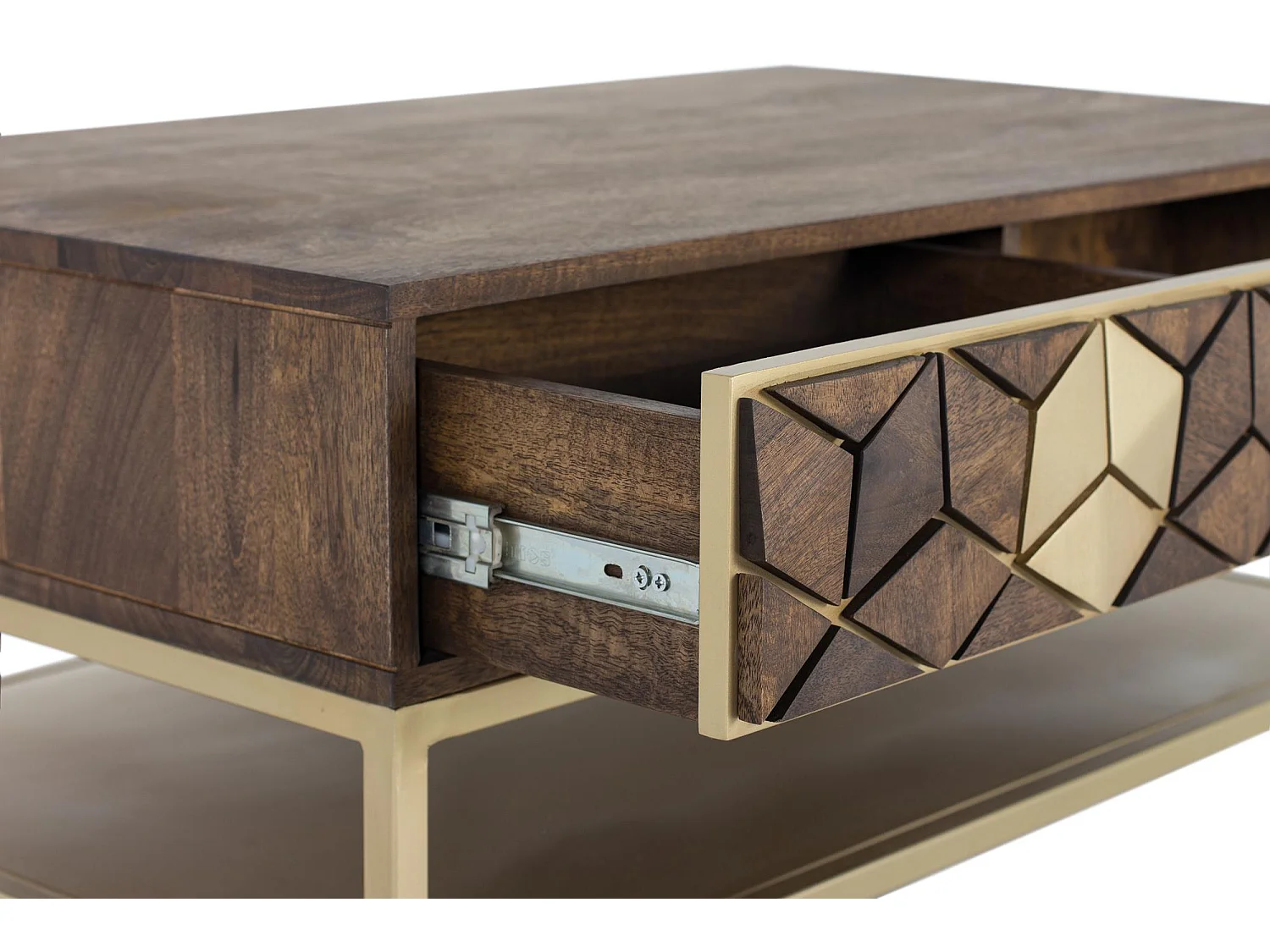 MESA DE CENTRO MADERA MANGO Marrón.Giner y Colomer 43x60x100