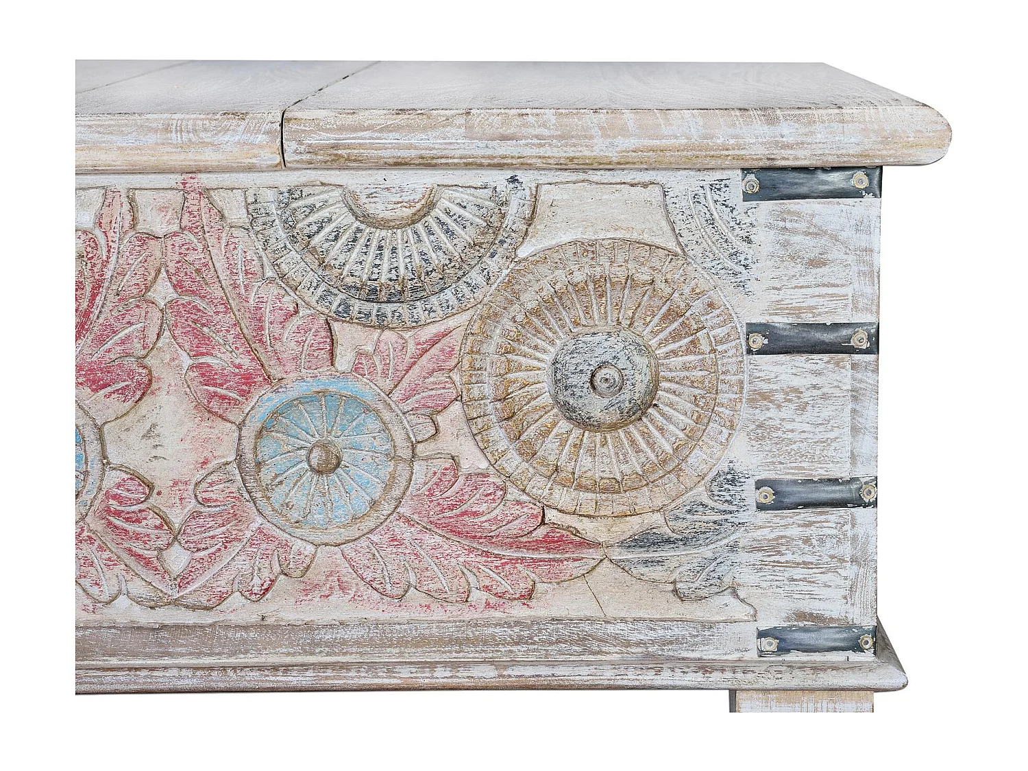 Table basse en manguier multicolore