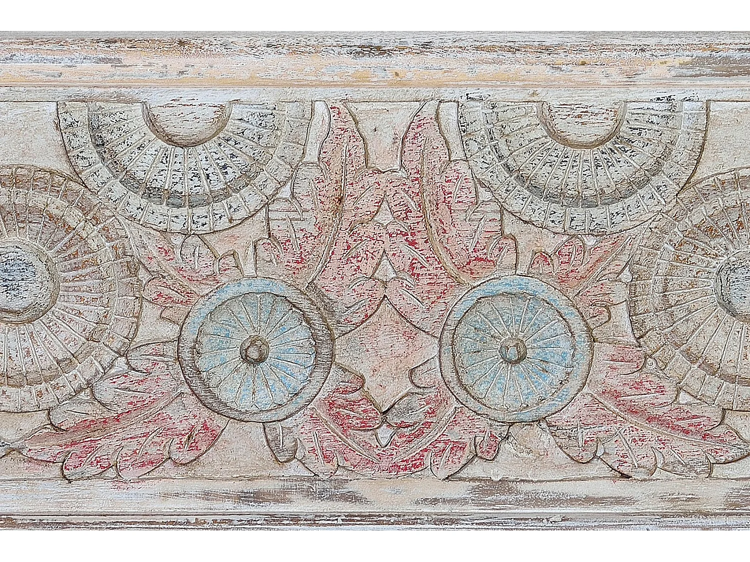Tables basses en bois de manguier 90 cm, style ethnique rustique - 45 x 90 x 90