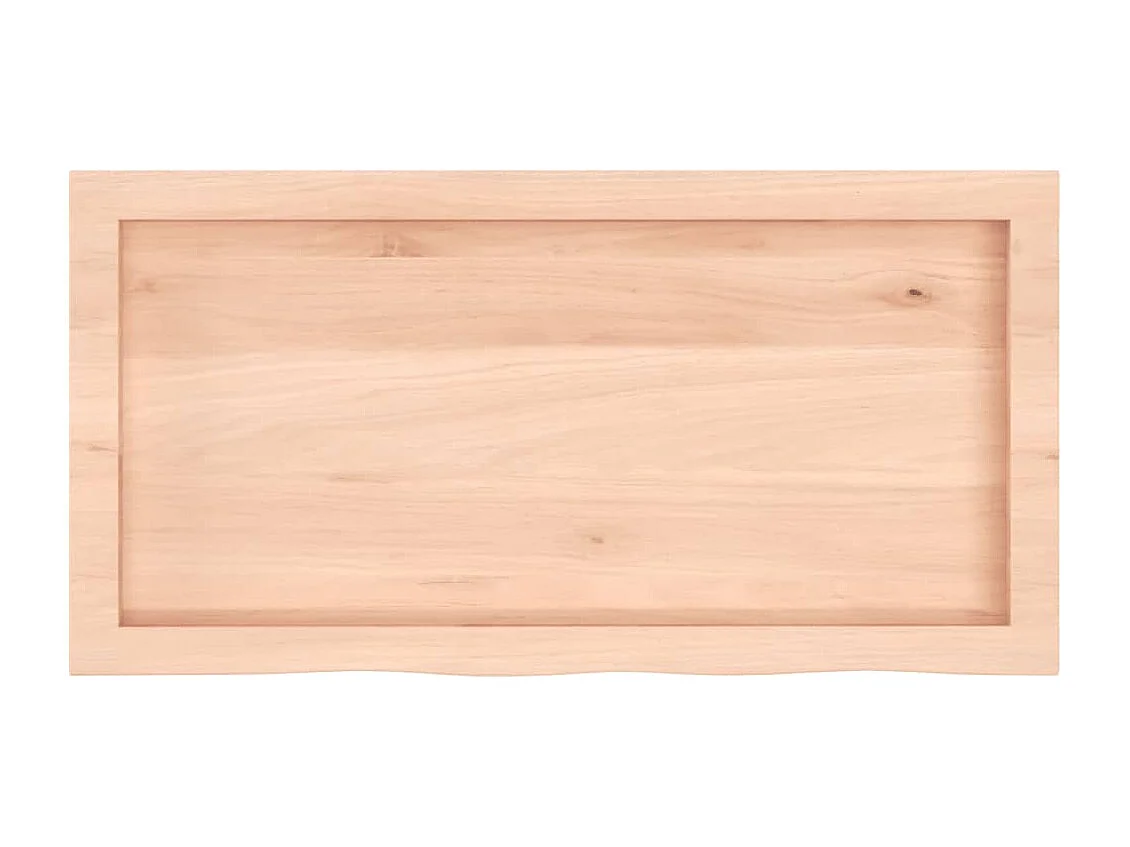 Ripiano a Parete 80x40x(2-6) cm Massello Rovere Non Trattato