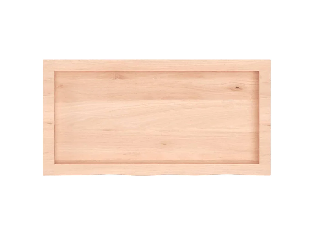 Ripiano a Parete 80x40x(2-6) cm Massello Rovere Non Trattato