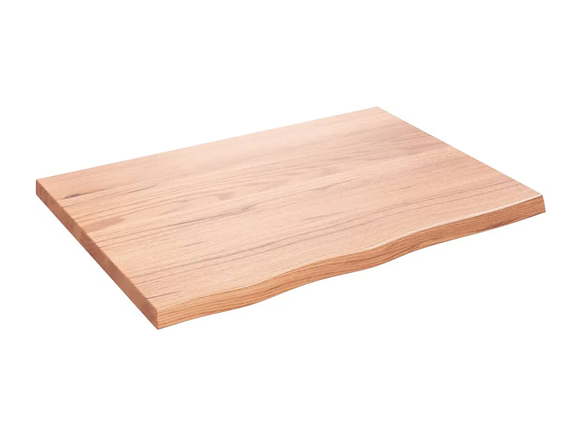 Wandregal Hellbraun 80x60x(2-4) cm Massivholz Eiche Behandelt