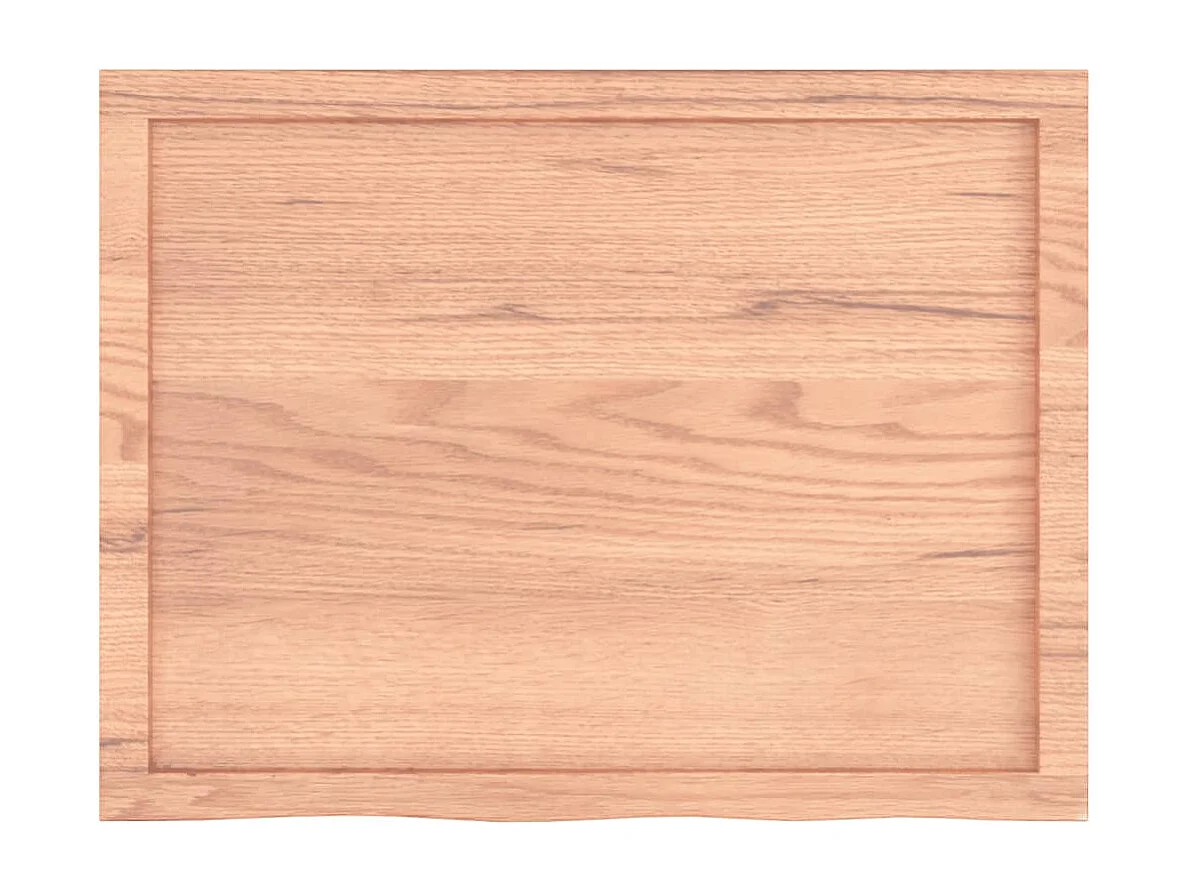 Wandregal Hellbraun 80x60x(2-4) cm Massivholz Eiche Behandelt