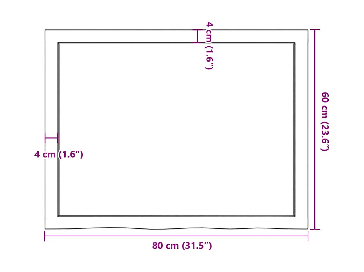Wandregal Hellbraun 80x60x(2-4) cm Massivholz Eiche Behandelt