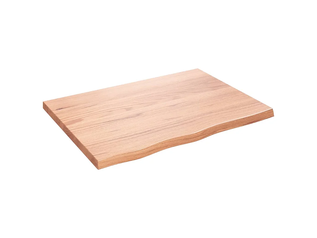 Étagère murale marron clair bois chêne massif traité