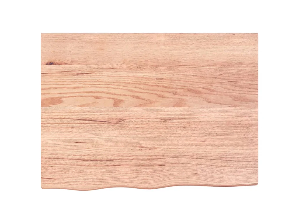 Étagère murale marron clair bois chêne massif traité