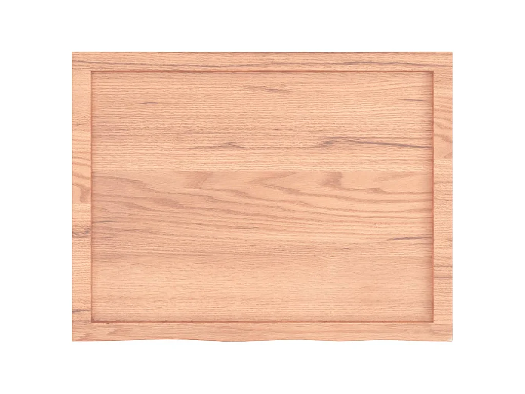 Étagère murale marron clair bois chêne massif traité