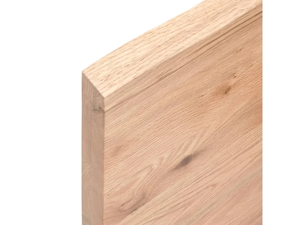 Étagère murale marron clair bois chêne massif traité