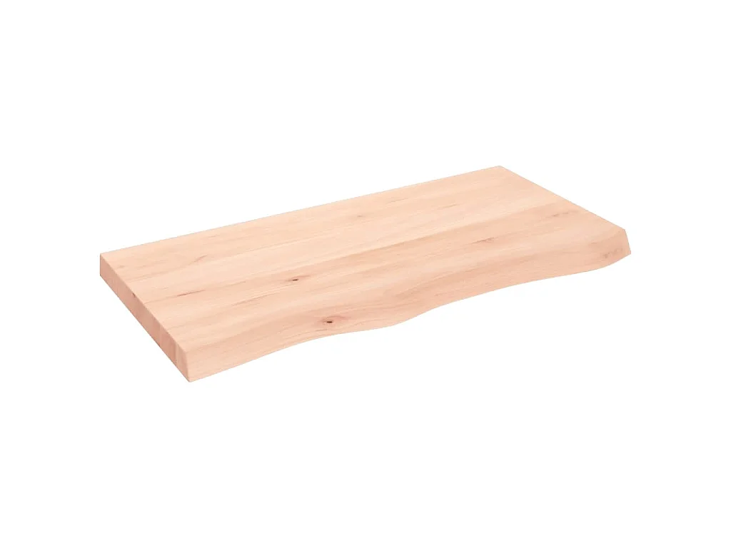 Prateleira de parede 100x50x(2-6)cm carvalho maciço não tratado
