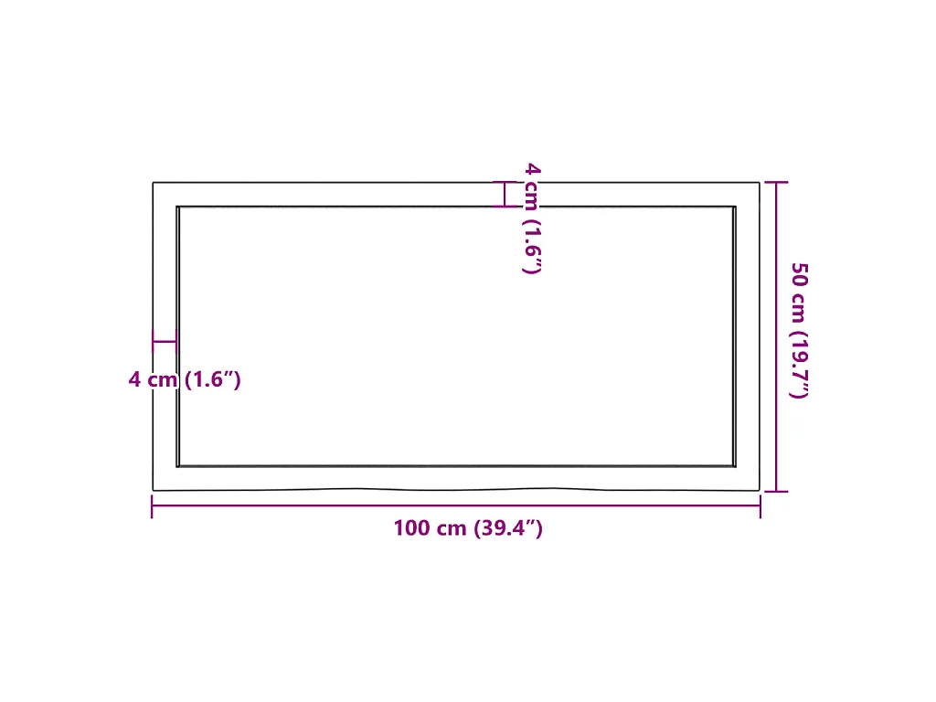 Prateleira de parede 100x50x(2-6)cm carvalho maciço não tratado