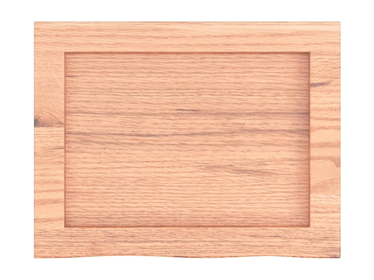 Étagère murale marron clair bois chêne massif traité