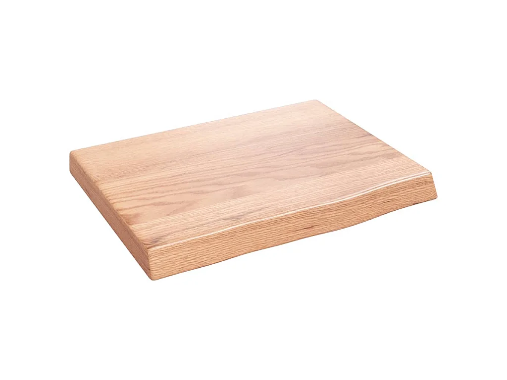 Estante pared madera roble tratada marrón claro 40x30x(2-4) cm