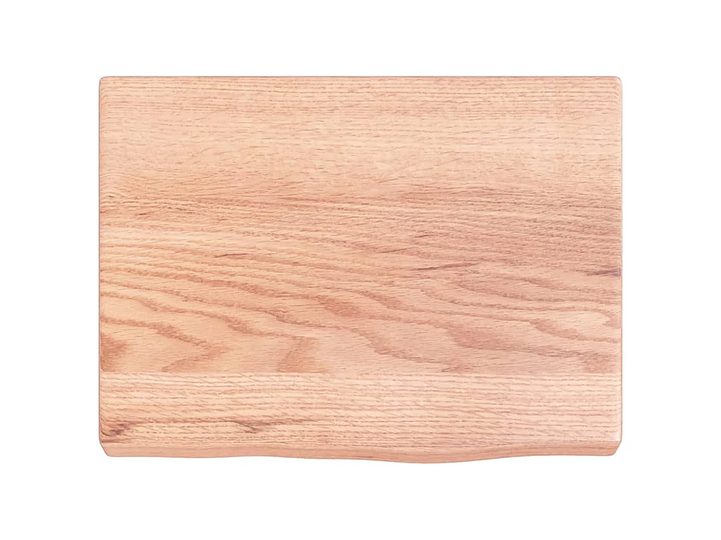 Estante pared madera roble tratada marrón claro 40x30x(2-4) cm