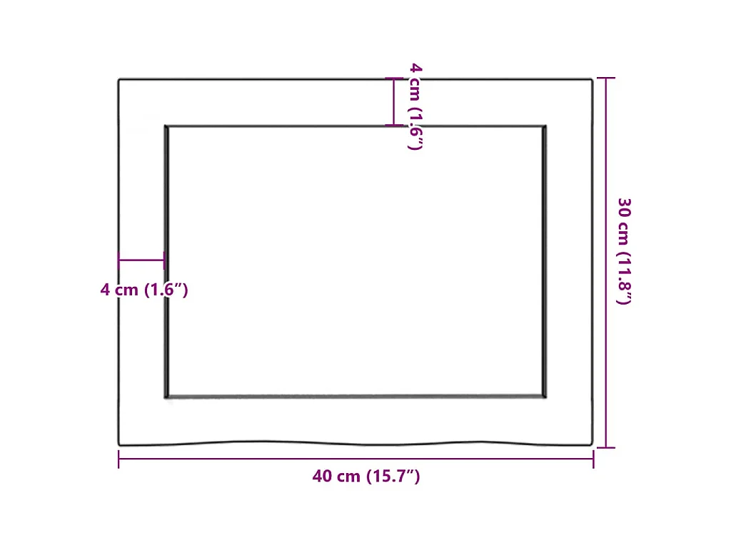 Estante pared madera roble tratada marrón claro 40x30x(2-4) cm