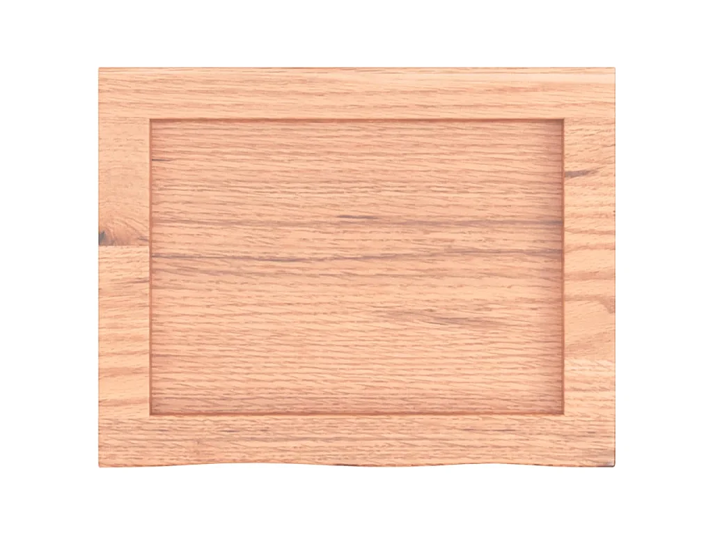 Estante pared madera roble tratada marrón claro 40x30x(2-4) cm
