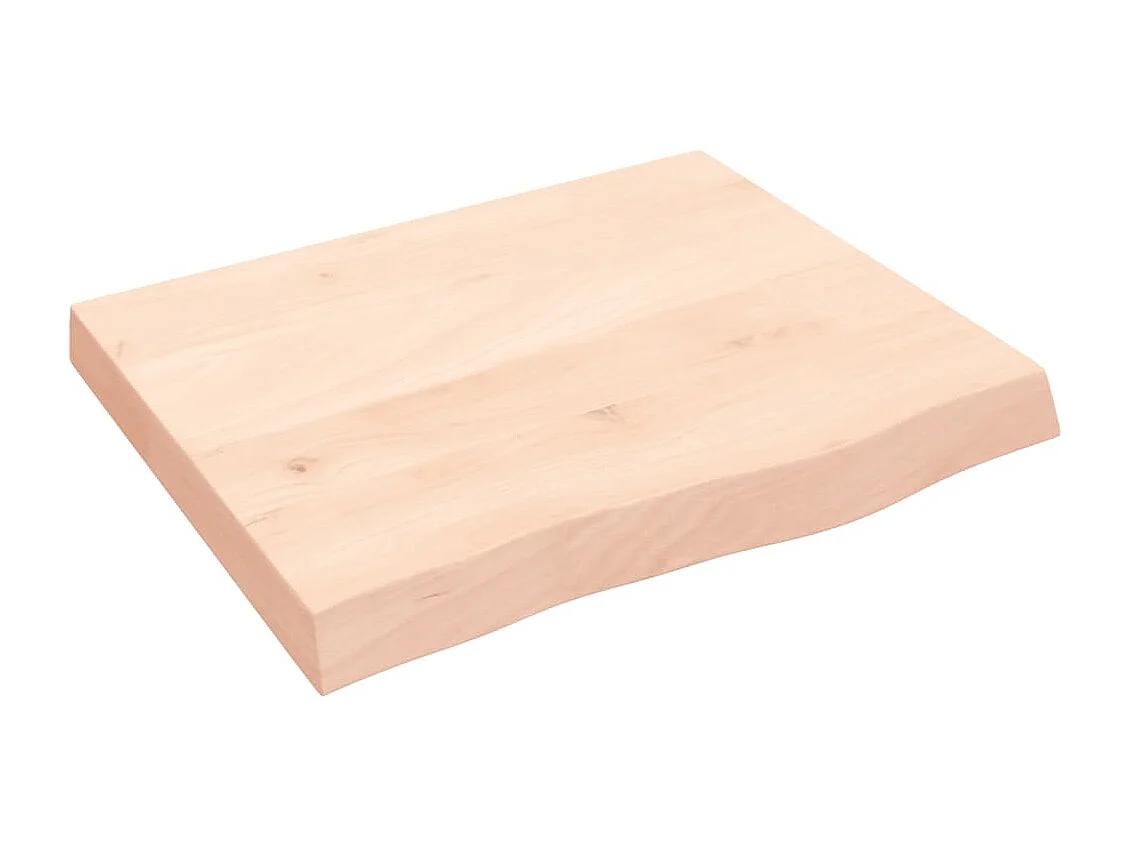 Ripiano a Parete 60x50x(2-6) cm Massello Rovere Non Trattato