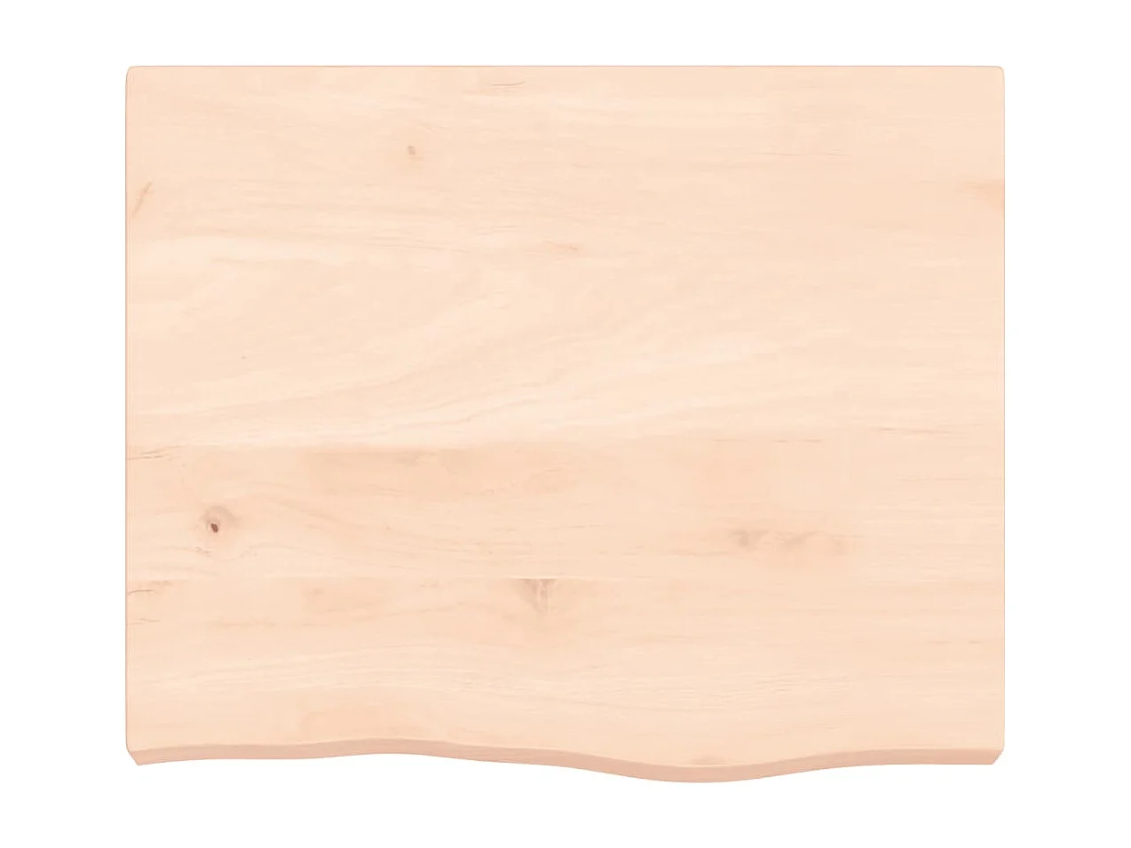 Ripiano a Parete 60x50x(2-6) cm Massello Rovere Non Trattato