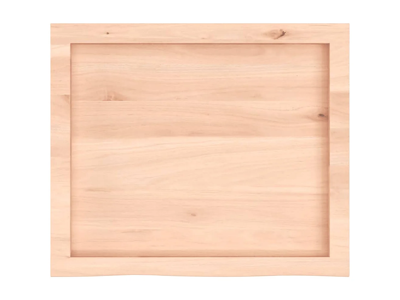 Ripiano a Parete 60x50x(2-6) cm Massello Rovere Non Trattato