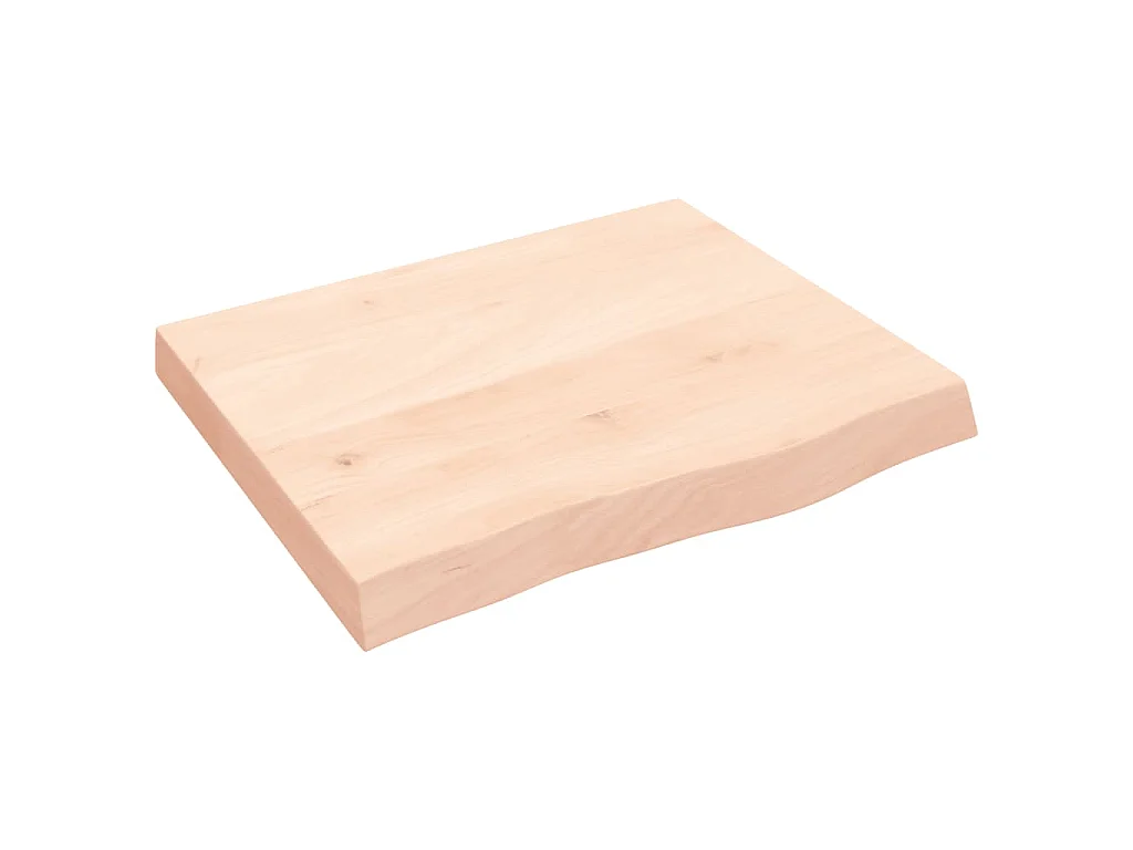 Ripiano a Parete 60x50x(2-6) cm Massello Rovere Non Trattato