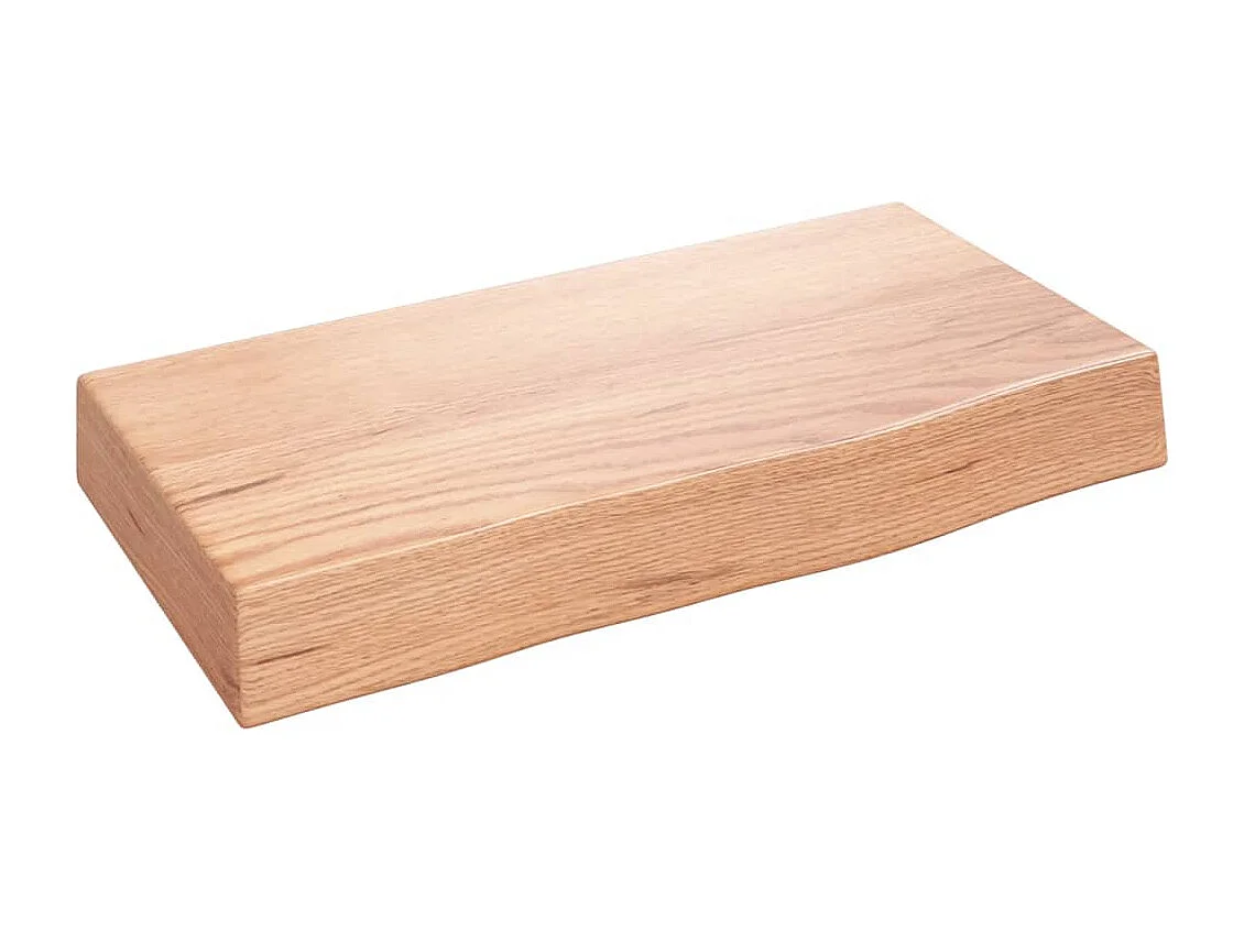 Étagère murale marron clair 40x20x6 cm bois chêne massif traité