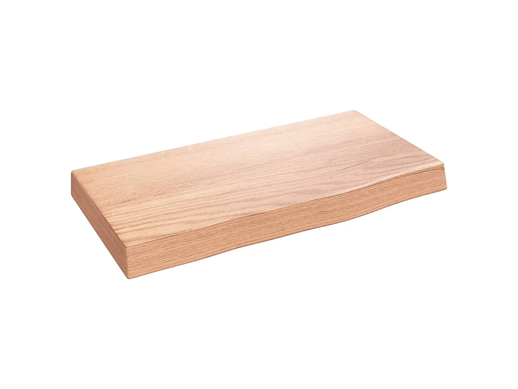 Étagère murale marron clair 40x20x4 cm bois chêne massif traité