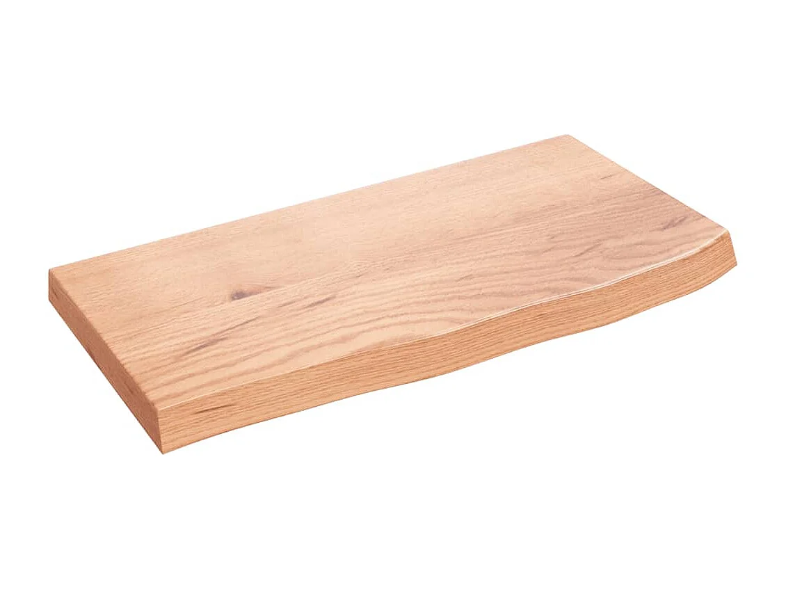 Étagère murale marron clair bois chêne massif traité