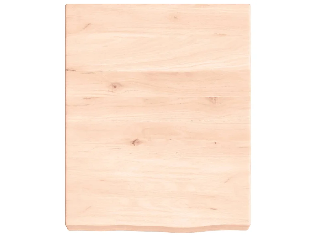 Ripiano a Parete 40x50x(2-6) cm Massello Rovere Non Trattato