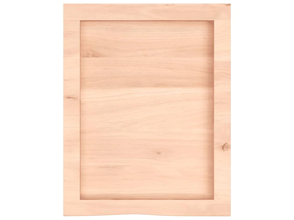 Ripiano a Parete 40x50x(2-6) cm Massello Rovere Non Trattato