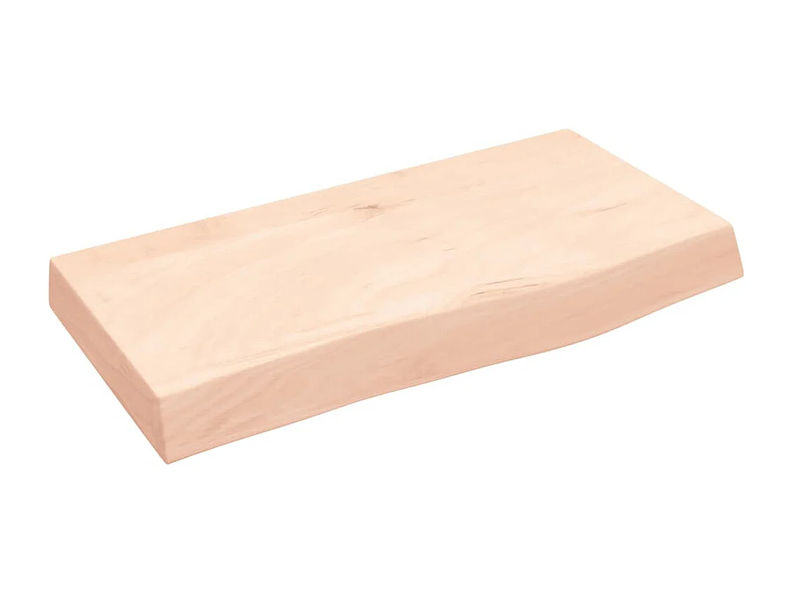 Wandregal 60x30x(2-6) cm Massivholz Eiche Unbehandelt