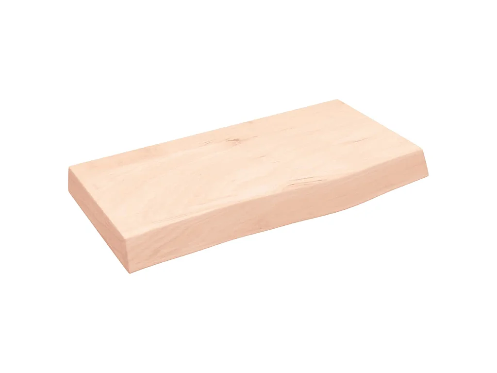 Prateleira de parede 60x30x(2-6) cm carvalho maciço não tratado